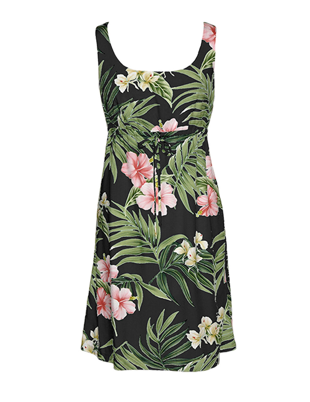 Short Hawaiian Dress Nalani Front Tie ...